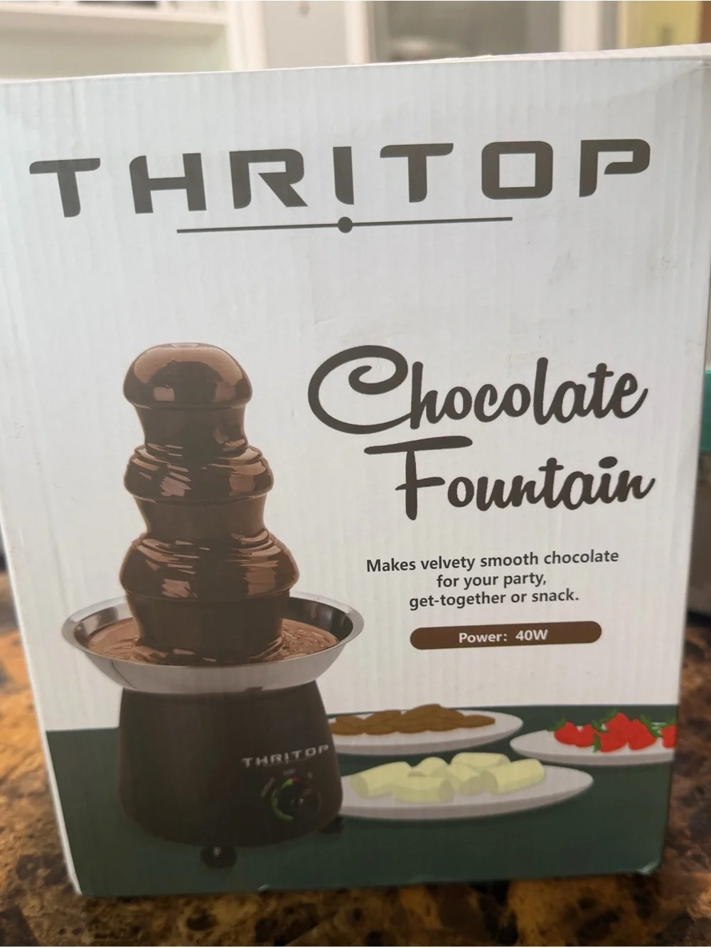Chocolate Fountain in Brown - Elegant Party Centerpiece
